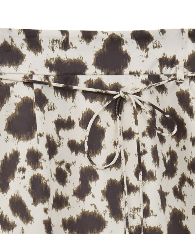 CRAFT STANDARD BOUTIQUE ヒョウ柄プリントIラインスカート Beige