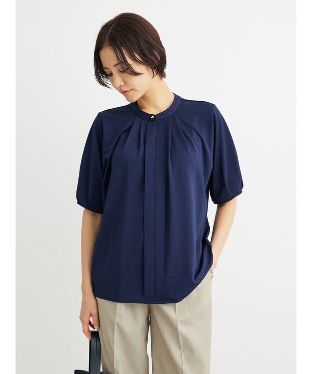 Green Parks BEST PRICE  ２ＷＡＹタック５分袖ブラウソー Dark Navy