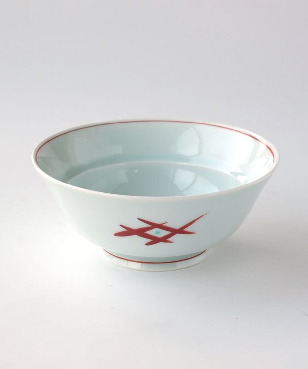 たち吉 【たち吉】おてがる丼赤絵かぶら〈１個〉波佐見焼 ホワイト×レッド