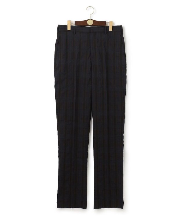 J.PRESS MEN J.PRESSアーカイヴパターン ダークチェックサッカー スラックス ダークブラウン系4