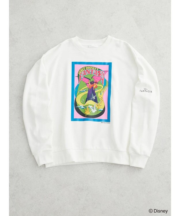 Green Parks ＦＡＮＴＡＳＩＡ／ポスタープリント裏毛プルオーバー White