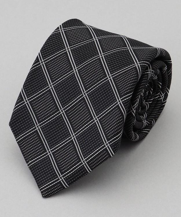 GOTAIRIKU GOTAIRIKU別注【日本製】シルク ネクタイ_格子柄 ブラック系8