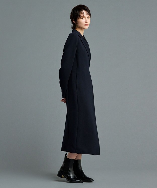 uncrave 【防しわ・洗濯機洗い可】ウォッシャブル ダブルクロス ワンピースコート（uncrave STANDARD） ネイビー