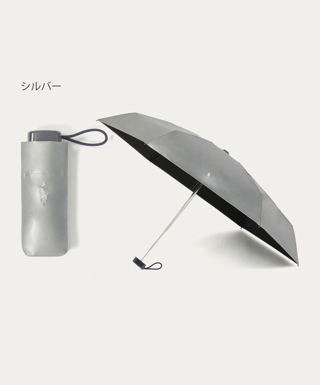 MOONBAT 【WEB限定セット】POLO RALPH LAUREN サコッシュ付き 晴雨兼用 折りたたみ傘 ポロポニー シルバー