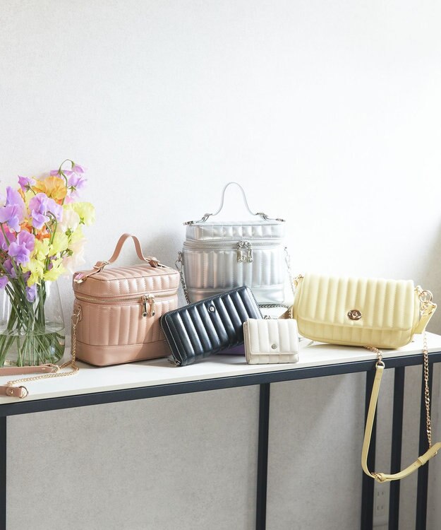 style code 【MERCURYDUO/マーキュリーデュオ】ストライプキルティング　バニティミニショルダーバッグ ピンク