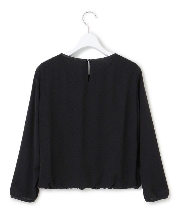 23区 【洗える】ドビードットシフォン ブラウス ブラック系