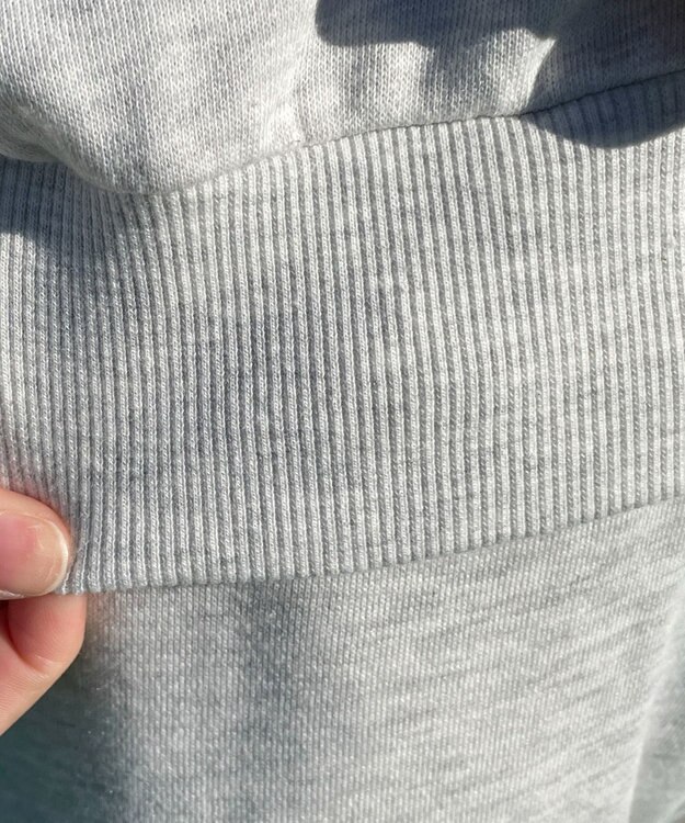 WEGO ロゴZIPショートパーカー 杢グレー