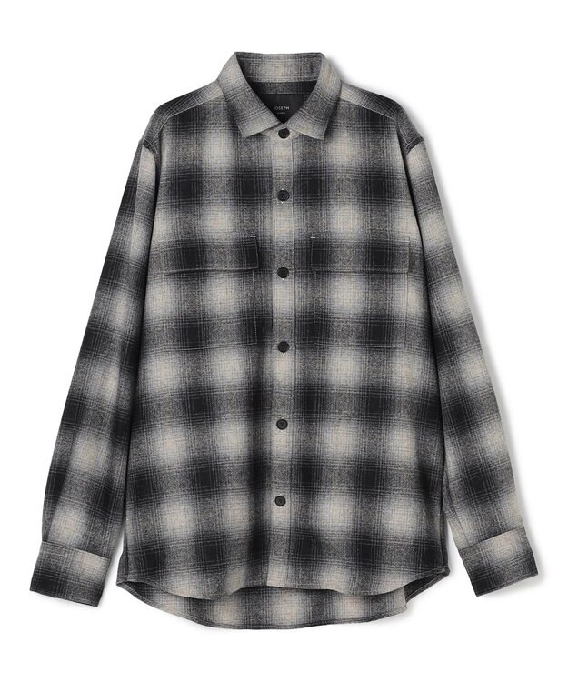 JOSEPH HOMME 【新素材】フェードフラノチェック / シャツブルゾン グレー系3