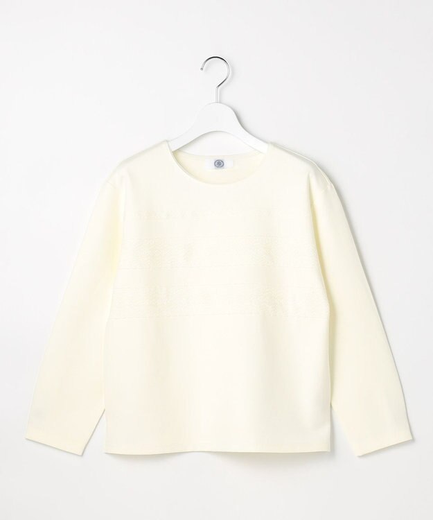 J.PRESS LADIES S アモーレポンチ レース カットソー オフホワイト系