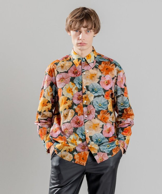 JOSEPH HOMME 【LIBERTY】 フラワープリント　レギュラーカラーシャツ イエロー系3