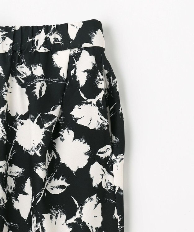 ANY L 【洗濯機可/ウエストゴム】プリントパンツ チャコールベース