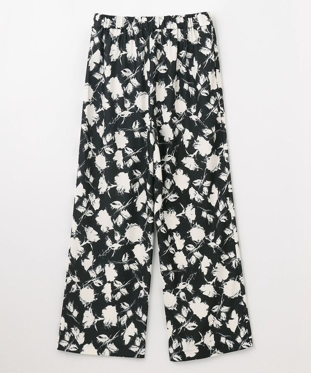 ANY L 【洗濯機可/ウエストゴム】プリントパンツ チャコールベース