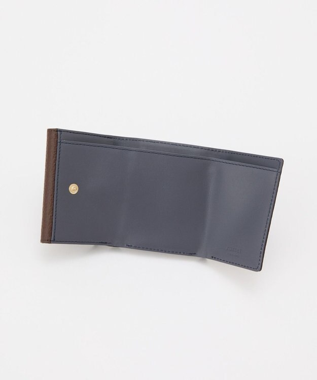 russet 《soeru》モノグラムプレート三つ折りウォレット(SO-397) 【新色】D.Brown/GY