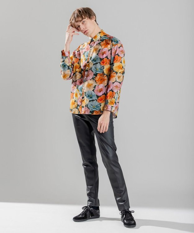 JOSEPH HOMME 【LIBERTY】 フラワープリント　レギュラーカラーシャツ イエロー系3