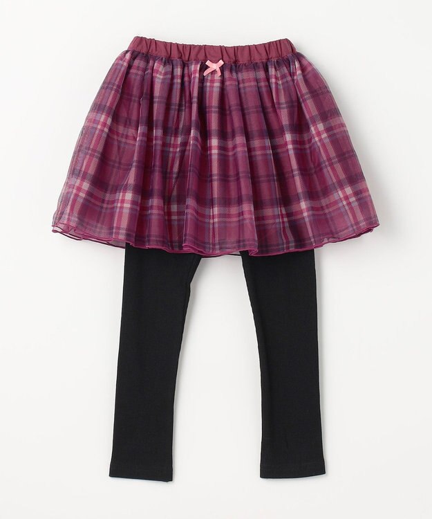 ANY KIDS チュール スカッツ ピンク×チェック