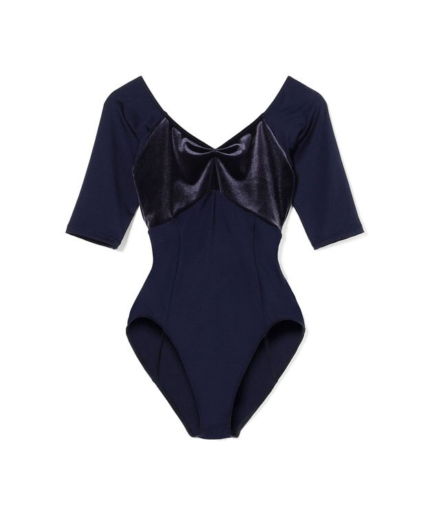 Chacott 5分袖レオタード ヴァイオレット