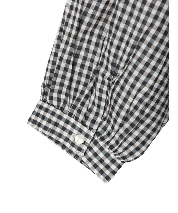 earth music&ecology コットンボイルギャザーシャツ Gingham Check