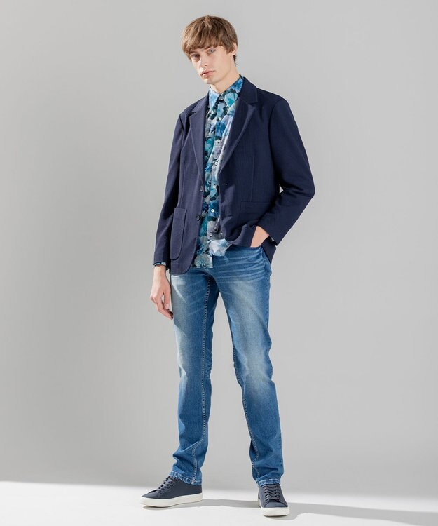 JOSEPH HOMME 【LIBERTY】 フラワープリント　レギュラーカラーシャツ ブルー系3