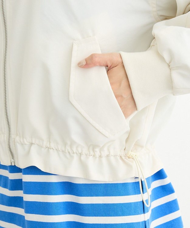 Green Parks 撥水加工　スタンドドロストブルゾン Ivory