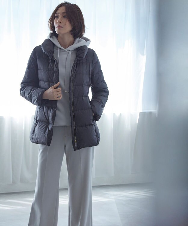 自由区 【XSサイズ～/洗える】ブライトダウン ミドル丈ダウンコート ダークブラウン系5