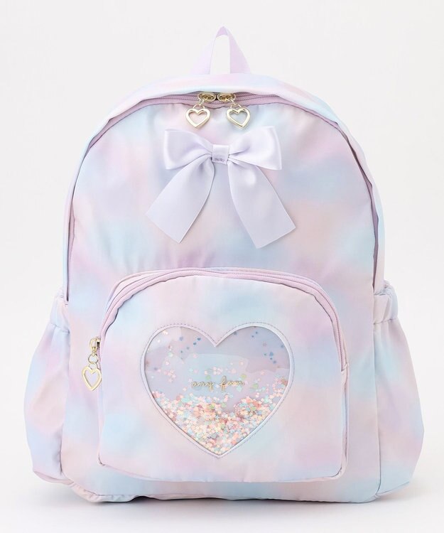 ANY KIDS 【A4サイズ収納可能】リボン×ハートリュック オーロラ