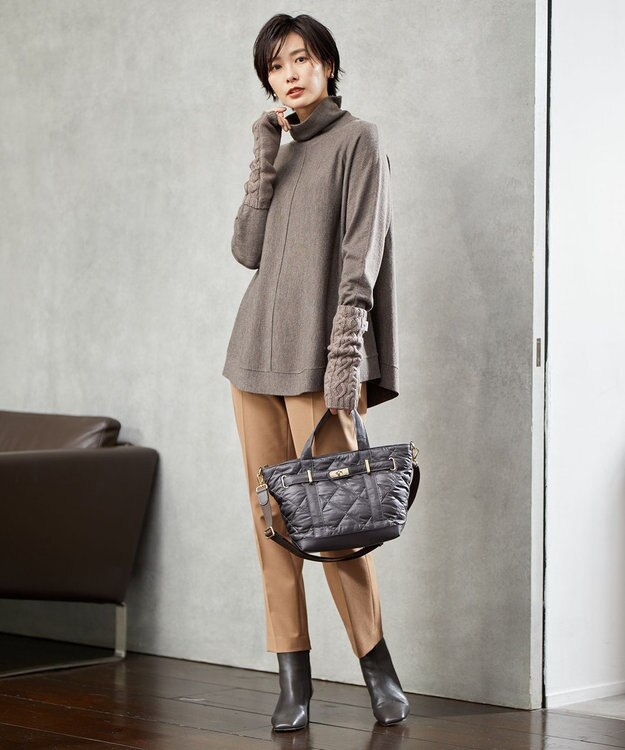 J.PRESS LADIES S 【WEB限定カラーあり・洗える】EASY WOOL チュニック ニット ブラウン系