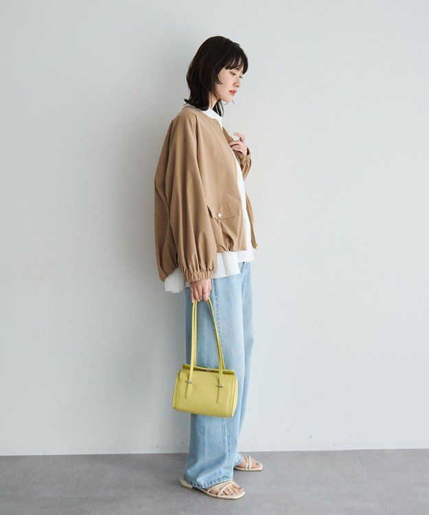 YECCA VECCA フェイクレザーミニボストンバッグ Silver