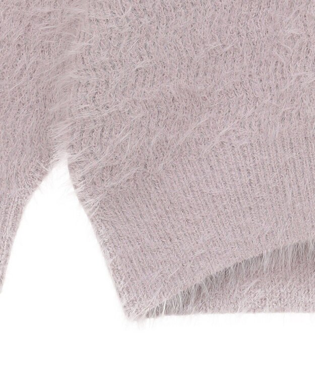 earth music&ecology モヘヤライクレースニット Lavender