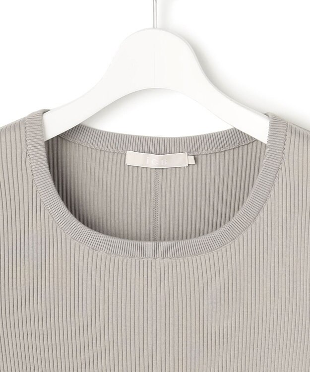 ICB L 【洗える】 ４×２リブ プルオーバー ライトグレー系