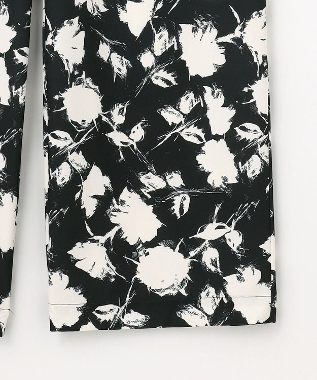 ANY L 【洗濯機可/ウエストゴム】プリントパンツ チャコールベース