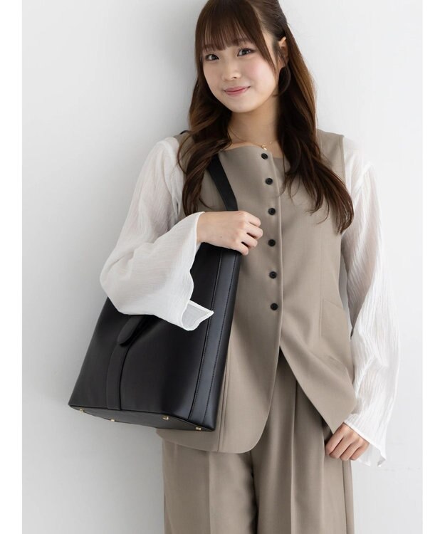 Te chichi スクエアネックジレ【AOYAMA FASHION ASSOCIATION × Te chichi】 モカ