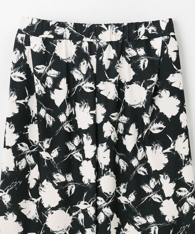 ANY L 【洗濯機可/ウエストゴム】プリントパンツ チャコールベース