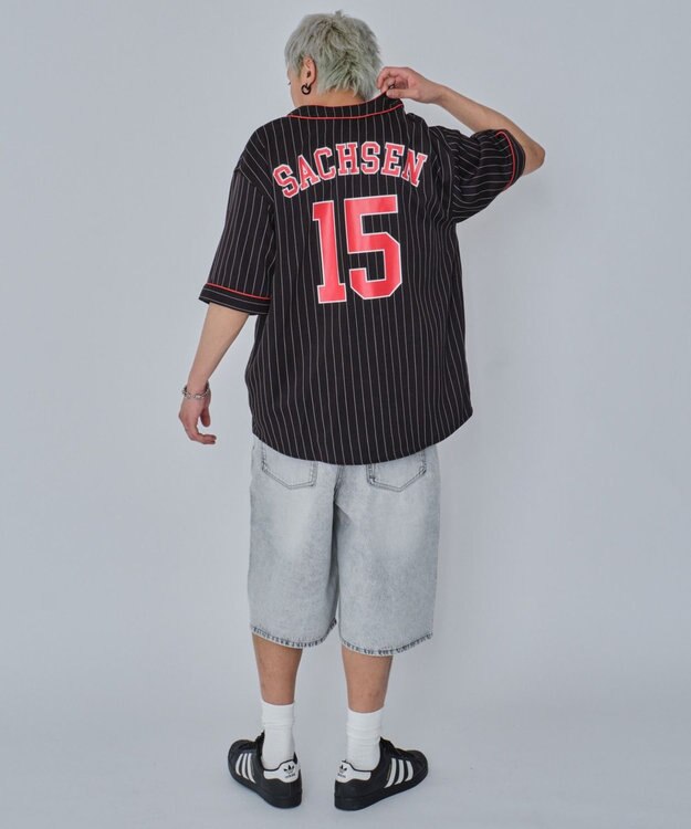 WEGO 【ユニセックス着用ITEM/MLサイズ展開】ベースボールシャツ（SS） ブラック