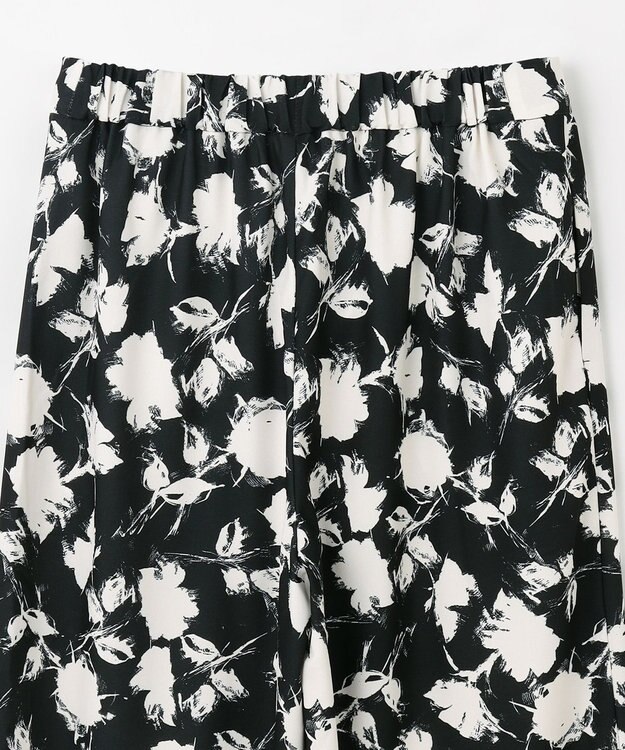 ANY L 【洗濯機可/ウエストゴム】プリントパンツ チャコールベース