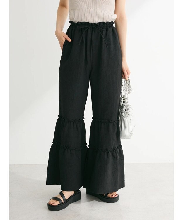 Green Parks ・ＳＵＧＡＲ　ＳＰＯＯＮ　メローティアードパンツ Black