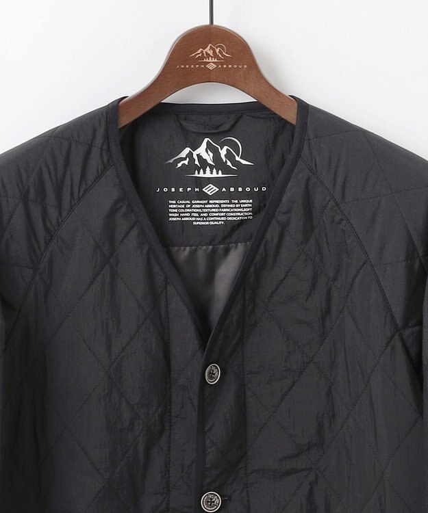 JOSEPH ABBOUD MOUNTAIN 【サステナブル/中綿/軽量/北陸ファブリック】ライトナイロンワッシャーブルゾン ブラック系