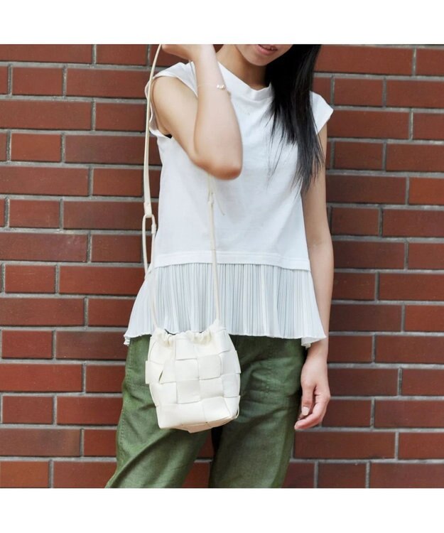 UNBILLION perche サスティナブルメッシュドロストショルダーバッグS アイボリー