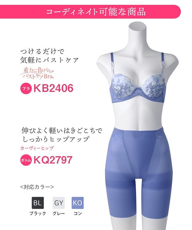 Wing ガードル　ロング　【カーヴィーヒップ】　ウイング／ワコール　KQ2797 コン