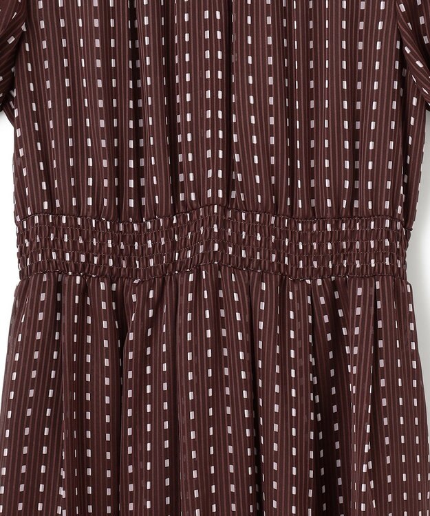 TOCCA 【ヨンア×大人百花×TOCCAコラボ・00サイズあり・洗える】ALLURING BEAUTY ドレス ブラウン×ピンク系