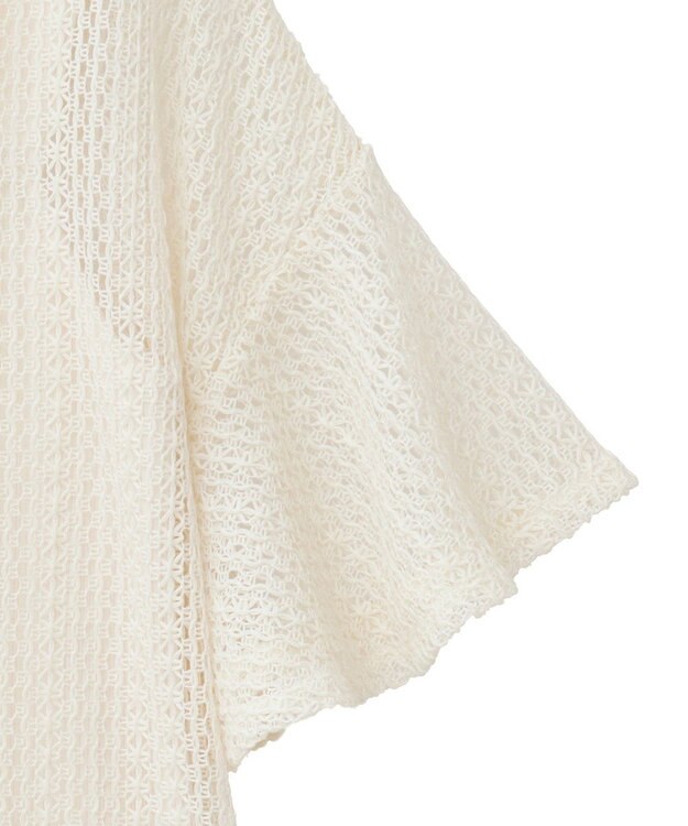 earth music&ecology ＳＥＴ２点レースカーディガン＋レイヤードインナー Ivory