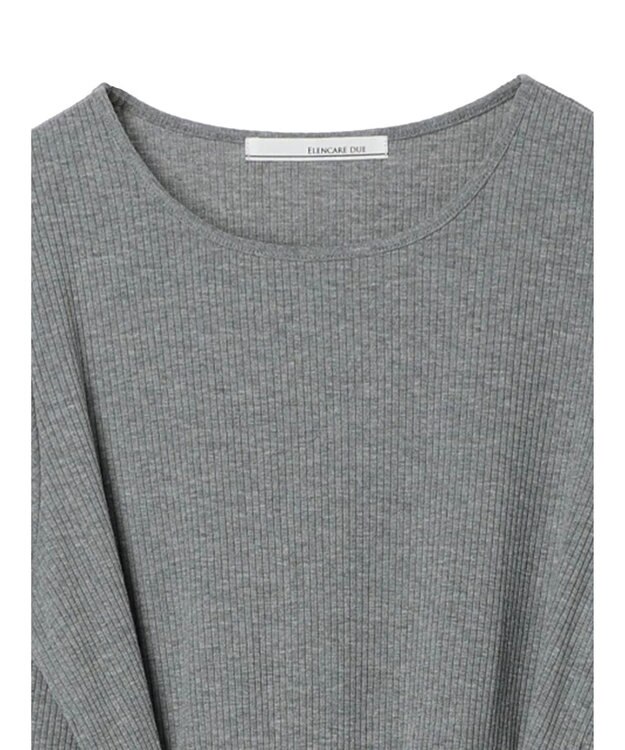 Green Parks ・ＥＬＥＮＣＡＲＥ　ＤＵＥ　リブ×フラワーキリカエワンピ Gray Mixture