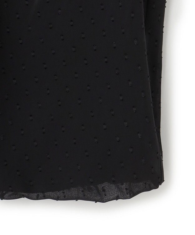 23区 L 【洗える】ドビードットシフォン ブラウス ブラック系