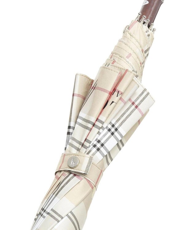 MOONBAT 【軽量】POLO RALPH LAUREN 晴雨兼用日傘 長傘 チェック／遮光 遮熱 UV ベージュ