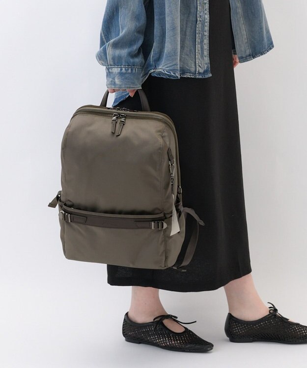 ACE BAGS & LUGGAGE W&.Day/Night リッカ2 スクエアリュック A4サイズ 14.0インチPC収納 19152 ダブルアンドデイナイト アッシュブラウン