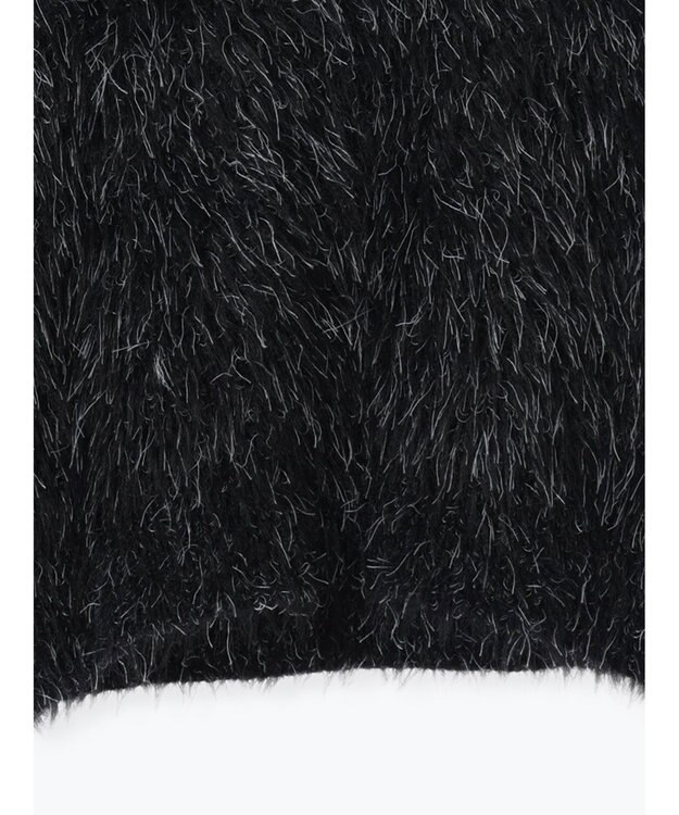 Te chichi シャギーヤーンVネックベスト ブラック