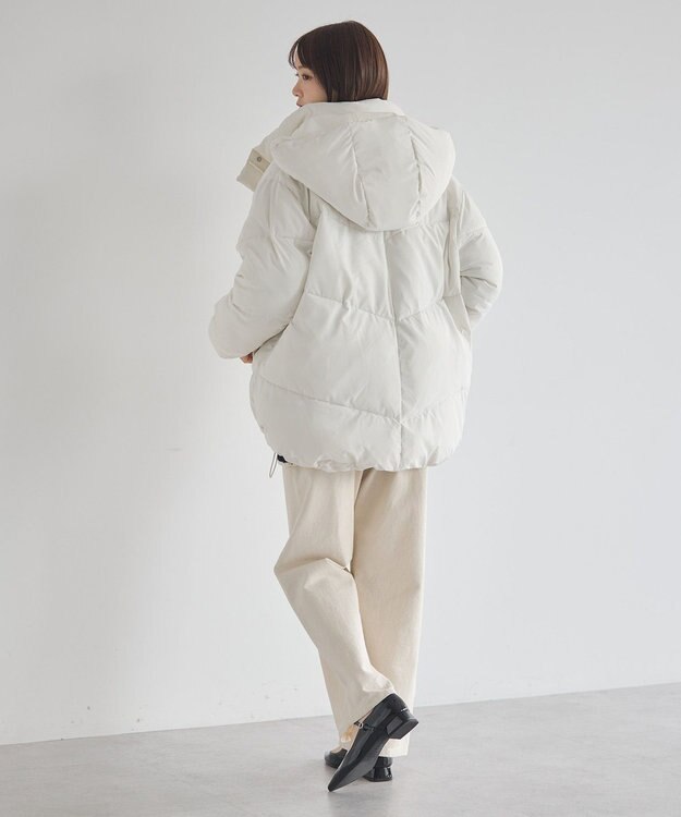 earth music&ecology 2WAYパファーブルゾン Ivory