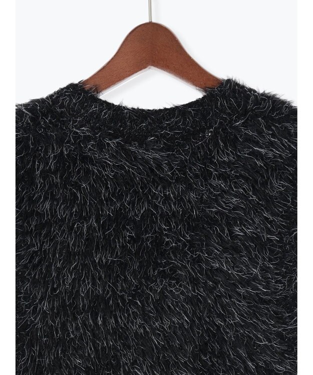 Te chichi シャギーヤーンVネックベスト ブラック