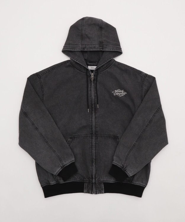 WEGO 【ユニセックス着用ITEM/MLサイズ展開】ワーカーズフードブルゾン デニムブラックソノタ