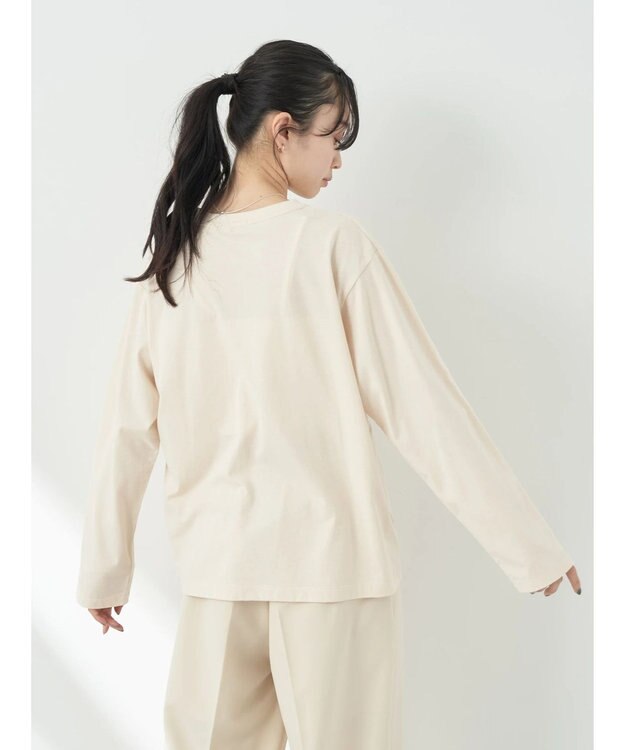 earth music&ecology ｓｔａｒ　ｃｌｕｓｔｅｒ　ロゴロンＴＥＥ Light Beige