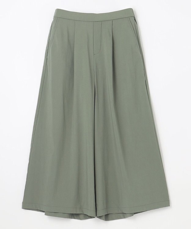 ANY 【ウエストゴム】清涼リラックスクロップドパンツ ライトカーキ